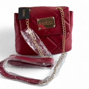 Bebe City Flap Cross-Body bag in red